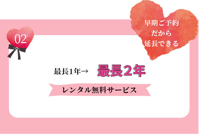 レンタル無料サービス延長